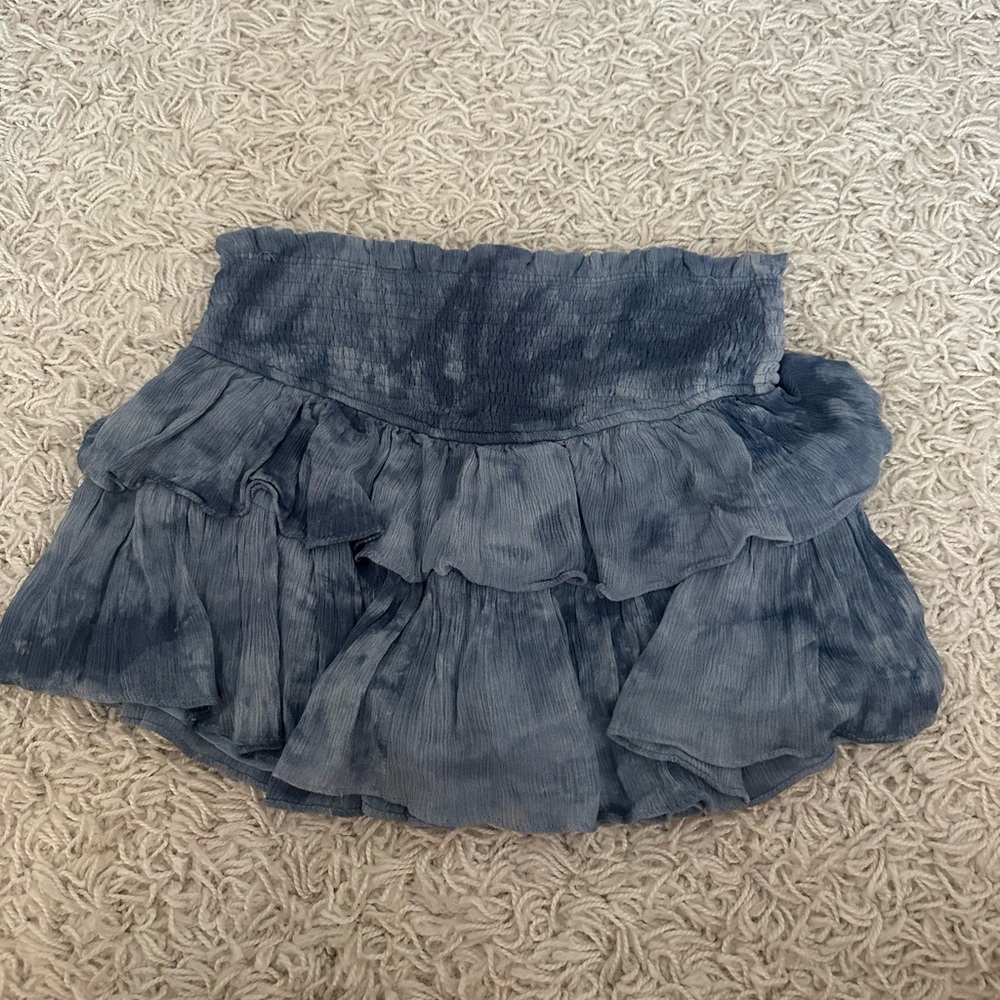 Blue Tye Dye Ruffled Skort
